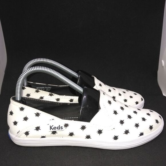 Keds Women's Casual Slip On Sneakers‎ Women's Size 7.5 White, Black - Picture 2 of 8